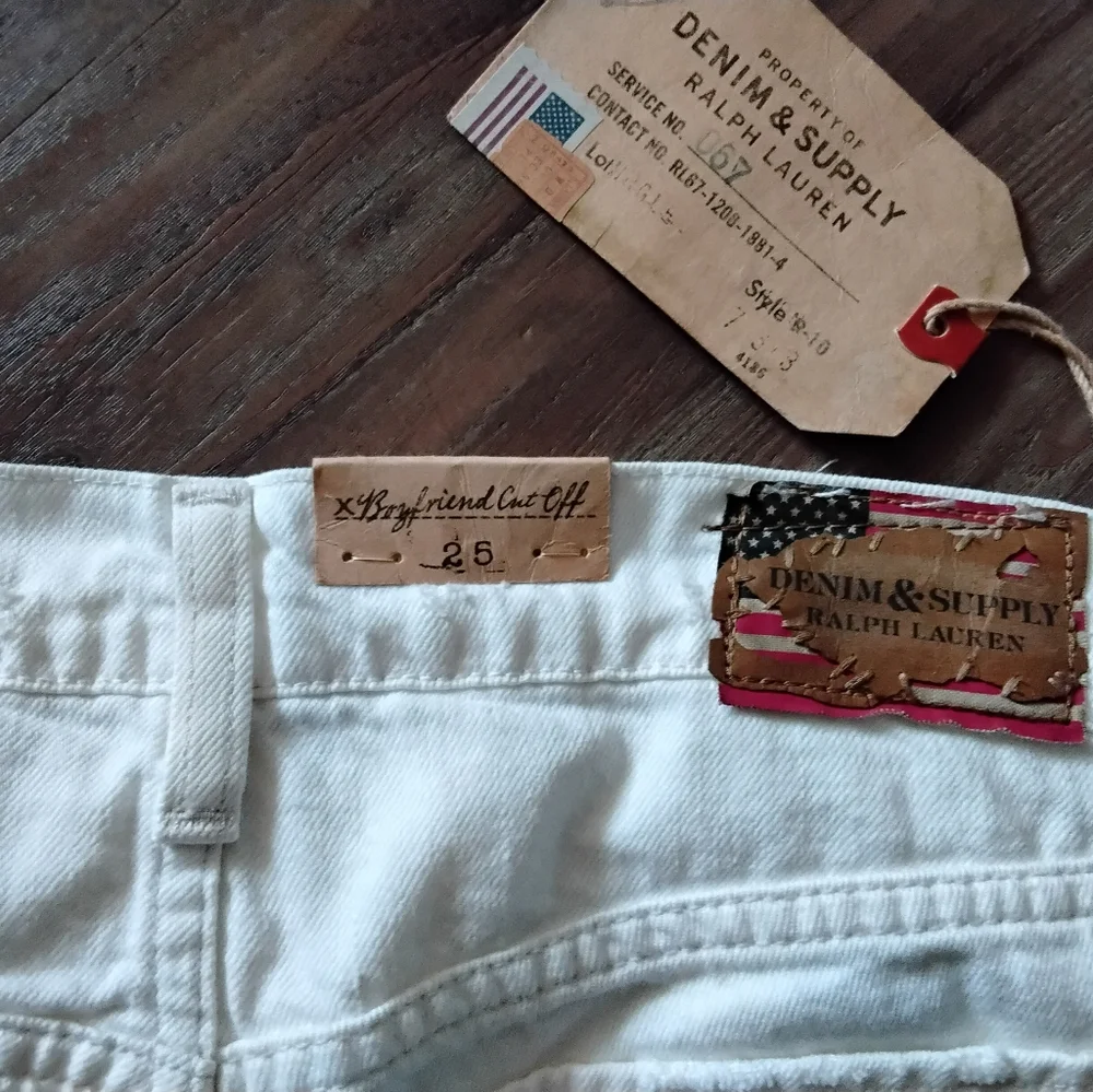 Women's White Denim Shorts - Picture 3 of 3